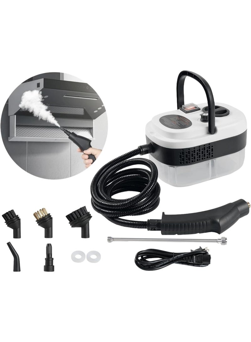 منظف بخار 7 في 1 بقدرة 2500 واط عالي الضغط للتنظيف، جهاز بخار محمول باليد للسيارة للاستخدام المنزلي، منظف بخار للارضيات الخشبية الصلبة للتنجيد والمطبخ والحمام والجص - Image 1